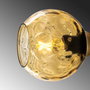 Opviq Benek - 15 - 14404 Lámpara de Pared de Metal y Vidrio Amarillo y Dorado